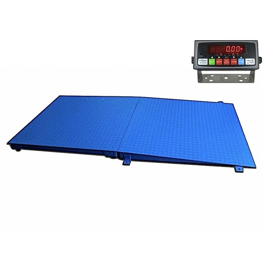 Liberty NTEP Industrial 48" x 48” Floor Scale, Accurate Digital Pallet Scales with a Ramp for Warehouse or Shipping Weighing, (4' x 4') 1,000 lbs x 0.2 lb