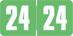 2024 Year Labels, Doctor Stuff 2024 Chart Stickers, Light Green Color Coded, Safeguard Style, USA Made Year Stickers for End Tab File Folders, 500/Roll, 1 Roll, 3/4" x 1-1/2"