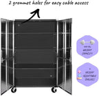 Heavy Duty Storage Solid Stainless Steel Cabinet with Lockable, Adjustable Shelf, Metal Garage Organizer (Graphite, 48" W x 18" D x 72" H)