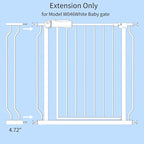 Fairy Baby 4.72in Extensions for Walk Through Baby Gate Auto Close White Child Safety Gates Extension White