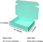 50 Pcs Mini Size Shipping Boxes for Small Business Cardboard Corrugated Mailer Boxes for Shipping Packaging Holidays Craft Gifts Giving Products (Mint green, 4.1 x 3 x 1.2")