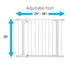 Safety 1st Easy Install Walk Thru Baby Gate for Doorway With Door, Dog Gates, Fits 29"-38", Easy Install 28" Tall, White
