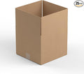 8" x 8" x 7" Kraft Corrugated RSC Shipping Box - 25/Bundle