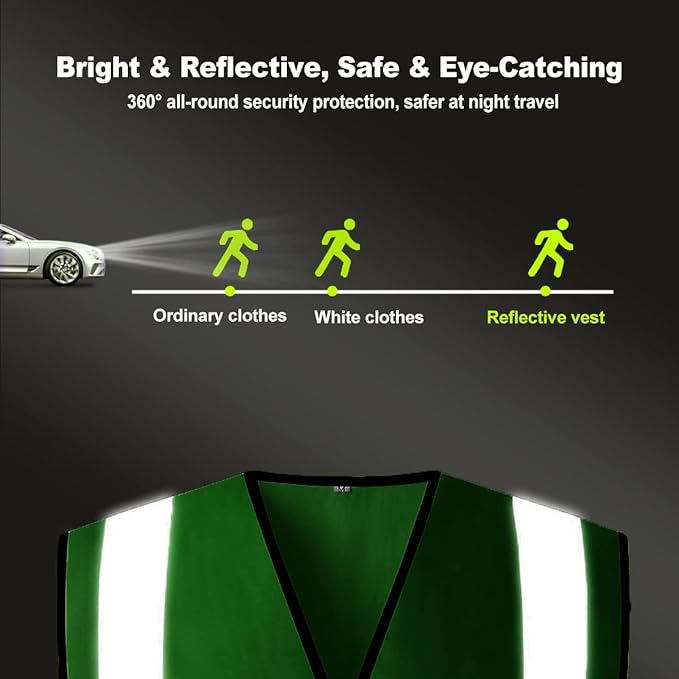 BeautyWill Custom Safety Vest Logo Class 2 High Visibility Reflevtive Vest Outdoor Protective Workwear