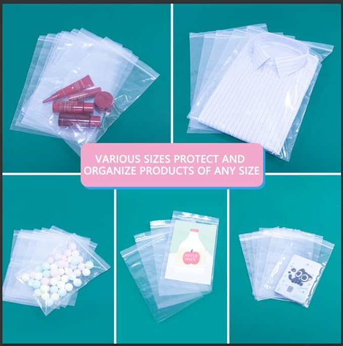 iMailer - 500 Pcs- 3" x 5" Clear Small Zip Bag - Reclosable Zip Plastic Poly Bags 2 Mil with Resealable Lock Seal Zipper for Photo, Jewelry, Bakery, Treats, Party Favors