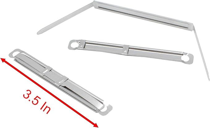 Metal File Fastener, 50 Pcs Stainless Steel 3.5 Inch 2 Hole Metal Paper Clips for Loose-Leaf and Office (50)