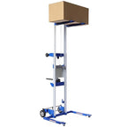 122" Material Lift Winch Stacker, 400 lbs Capacity Manual Material Lifts, Adjustable Straddle Material Lifter, Hand Winch Lift Trucks for Warehouse, Factory, Lightweight, 42.90" L x 43.30" W