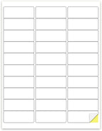 [500Sheet, 15000 Labels] Address Labels 1" x 2-5/8" Sticker Paper for Laser/Ink Jet Printer Mailing Label 8.5"×11" White 30 per Sheet