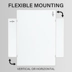 Wall-Mounted Magnetic Tempered Glass White Board Frameless Dry Erase Board Wall Mounted Ideal for Office Classroom School Kitchen and Home，Durable Whiteboard Frameless (36''x24'')