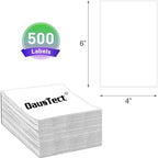 OausTect 4x6 Shipping Label 500 Fanfold Labels for Rollo, Zebra Direct Thermal Printer, with Perforations