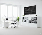 72" x 48" Black Extra Large Glass Whiteboard 6' x 4' Frameless Tempered Black Dry Erase Board with Marker Tray for Interactive Office, Wall Mounted Frosted Glass White Board