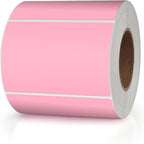 Pink Rectangle Stickers 3 x 2 Inch Color Coding Labels Vinyl Roll Self-Adhesive Waterproof Removable 500 PCS