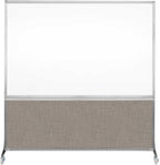 DivideWrite Mobile Whiteboard | Double Sided Dry Erase Board | Portable Office Cubicle Partition | Display for Classrooms, Conference Rooms, Meeting Areas and More | Warm Pebble 6' Wide x 6' Tall