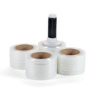 IDL Packaging 3" Stretch Wrap Mini Roll, 700 feet, 120 Gauge (Pack of 4) with a Plastic Handle Included – Industrial Grade Clear Plastic Wrap – Improved Protection for Packing, Moving, or Office