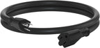 BN-LINK 3ft Outdoor Extension Cord, 15amps,12/3 SJTW Heavy Duty Power Cord, 3-Prong Grounded Plug, Weather Resistant, 1875W, Black, for Lawn, Garden, Appliances, ETL Listed