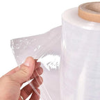 APQ 4 Rolls of Blown Hand Stretch Film 15" x 2000'. Clear Hand Stretch Wrap, 60 Gauge. Tear Resistant Residue Free Film for Moving, Shipping, Wrapping. Industrial Grade Pallet Shrink Wrap Film.
