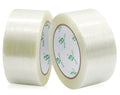 BOMEI PACK Mono Filament Strapping Tape, 2 Roll 2 Inch x 35 Yards 5.5 Mil, Heavy Duty Transparent Reinforced Fiberglass Tape