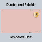 Glass Whiteboard - Glass Dry Erase Board 48" x 36" Magnetic White Board Writing Board White Boards for Walls Wall Office Home, Pink
