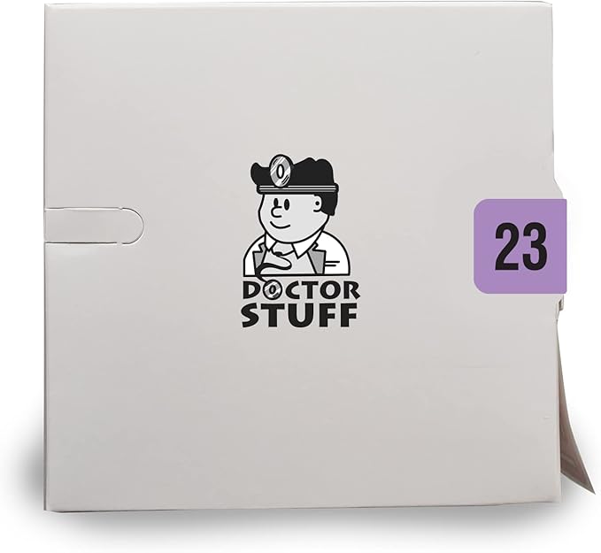 2023 Year Stickers, Doctor Stuff 2023 Chart Stickers, Fluorescent Violet Colored, USA Made Year Labels for End Tab File Folders, 500 Labels per Roll, 1 Roll, 3/4" x 1-1/2"