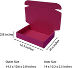 20 Pcs 14.5 x 10.6 x 2.8 inches Corrugated Cardboard Gift Boxes Recyclable Shipping Boxes for Packing Jewelry Ornament Gift Craft Packaging Supplier (Cranberry, 14.5 x 10.6 x 2.8")