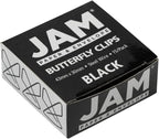 JAM PAPER Colorful Butterfly Clips - Black Paper Clamps - 15/Pack