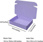 20 Pcs 14.5 x 10.6 x 2.8 inches Corrugated Cardboard Gift Boxes Recyclable Shipping Boxes for Packing Jewelry Ornament Gift Craft Packaging Supplier (Lavender, 14.5 x 10.6 x 2.8")