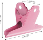 2PCS Extra Large Binder Clips Metal Bulldog Clips Large Paper Clamps Holder Chip Clips for Home School Office Drawing Bag Pink 4inch