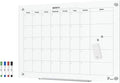 TOWON 36 x 24 Inches Tempered Glass Calendar Dry Erase Board for Wall, 3' x 2' Magnetic Whiteboard Calendar Planner for Office, Home, School Supplies, White
