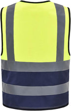 AYKRM 12 colour High visibility viz vest hi vis viz reflective work construction safety vest (XS-8XL)