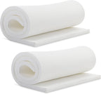 Frienda 2 Pcs Upholstery Foam 1" x 24" x 72" High Density Cushion White Polyurethane Craft Foam Padding for Seat Replacement DIY Projects Chairs Headboards Sofas Home