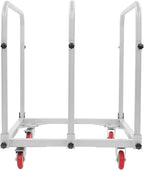 Steel Panel Truck, 1400lbs Heavy Duty Lumber Drywall Dolly Cart with 4" Swivel Casters, Table Dolly with Crossbeam & 3 Side Handrails for Garage, Home, Warehouse, 31" L X 28" W X 35" H (Grey)
