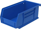 Akro-Mils 30220 AkroBins Plastic Storage Bins, Space-Saving Stackable Bins for Garage, Pantry, Craft Organization, 7-" x 4-" x 3-", Blue, 24-Pack