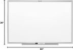 Quartet Magnetic Dry Erase White Board, 60"W x 36"HWhiteboard, Nano-Clean Surface Resists Ink Stains, Silver Aluminum Frame (SM535)