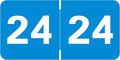 2024 Year Labels, Doctor Stuff 2024 Chart Stickers, Light Blue Color Coded, Medical Arts Press Style, USA Made Year Labels for End Tab File Folders, 500/Roll, 1 Roll, 3/4" x 1-1/2"