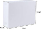 Hoikwo 12x9x4 Inches Medium White Shipping Boxes Set of 25, Sturdy Cardboard Boxes for Small Business for Packaging Mailing