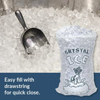 Pinnacle Mercantile Plastic Ice Bags 10 Lb. With Draw String Closure Pack 500