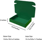 20 Pcs 15.8 x 10.2 x 2 inches Shipping Boxes for Small Business Cardboard Corrugated Mailer Boxes for Shipping Packaging Holidays Craft Gifts Giving Products (Hunter Green, 15.8 x 10.2 x 2")