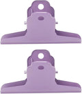 2PCS Extra Large Binder Clips Metal Bulldog Clips Large Paper Clamps Holder Chip Clips for Home School Office Drawing Bag Purple 4inch