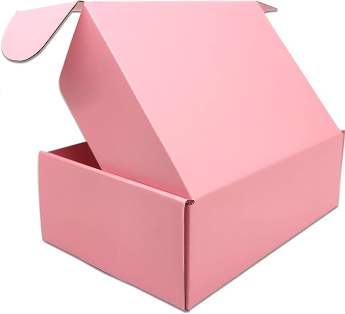 Small Pink Shipping Boxes for Small Business Pack of 25-9x6x3 inches Cardboard Corrugated Mailer Boxes for Shipping Packaging Craft Gifts Giving Products