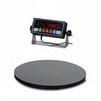 Floor Scale, Industrial Floor Scale in Round Shape, 60"x60"/5'x5' Heavy Duty Shipping Pallet Scale with Digital Indicator, 10000lb Capacity x1lb Accuracy, Commercial & Warehouse Floor Weighing