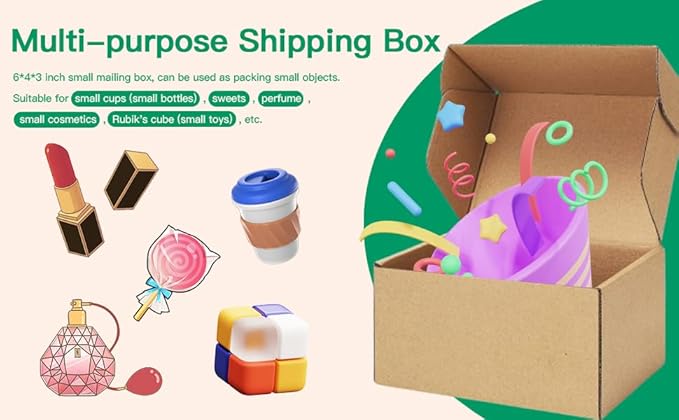 4x4x2 Inch Small Shipping Boxes Pack of 100, Brown Corrugated Cardboard Mailer Boxes for Packing Mailing Small Business Gift Packing