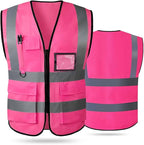 Tydon Guardian Reflective Safety Vest for Women Men High Visibility Security With Pocket Zipper Front Meet ANSI/ISEA Standard