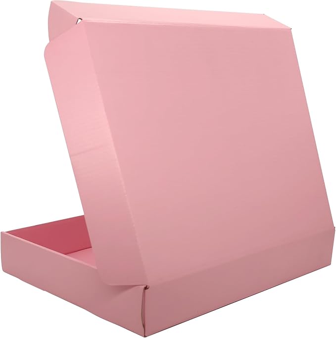 Pink Shipping Boxes for Small Business Pack of 25-13x10x2 inches Cardboard Corrugated Mailer Boxes for Shipping Packaging Craft Gifts Giving Products