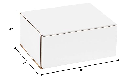 Box USA BM974 9"L x 7"W x 4"H, White (Pack of 50)