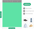 Metronic Poly Mailers 14.5X19 500Pack, Strong Adhesive Shipping Bags for Clothing, Waterproof Mailers Poly Bags for Small Businesses, Flexible Mailing Bags Packages Bags Green