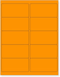NextDayLabels - 8-1/2 x 11 Neon Color High Light Fluorescent Labels for Laser & Inkjet Printer (Orange Fluorescent, 4 x 2-10 Per Page | 1000 Labels)