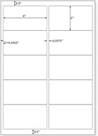 Coopaty 2"x4" Shipping Labels, FBA 10 Up Address mailing Label, White Sticker Address Label for Laser/Inkjet Printer (500 Sheets, 5000 Labels)