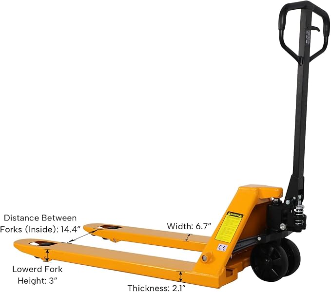 APOLLOLIFT Pallet Jack, 5500-Lbs Capacity Pallet Truck Standard Duty Manual Pallet Trucks Pallet Jack 48" Lx27 W Fork Size for Warehouse, Factory