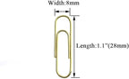 HAHIYO Paper Clips Sturdy 1.1 inches Length 300 Pack Paperclips Heavy Duty Tight Grip Rust Proof Reusable Metal Bright Rose Gold for Home Office School