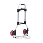 VEVOR Folding Hand Truck, 80 kg Load Capacity, Aluminum Portable Cart, Convertible Hand Truck and Dolly with Telescoping Handle and Rubber Wheels, Ultra Lightweight Super Strong for Moving Warehouse